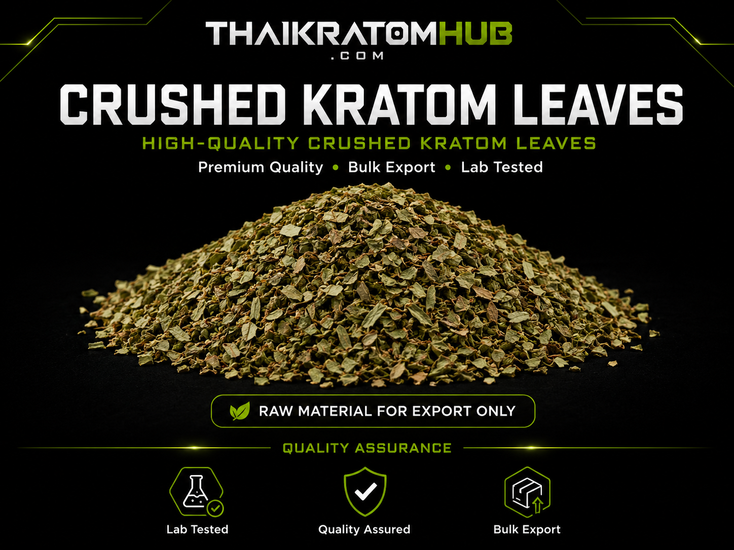 ThaiKratomHub crushed kratom leaves